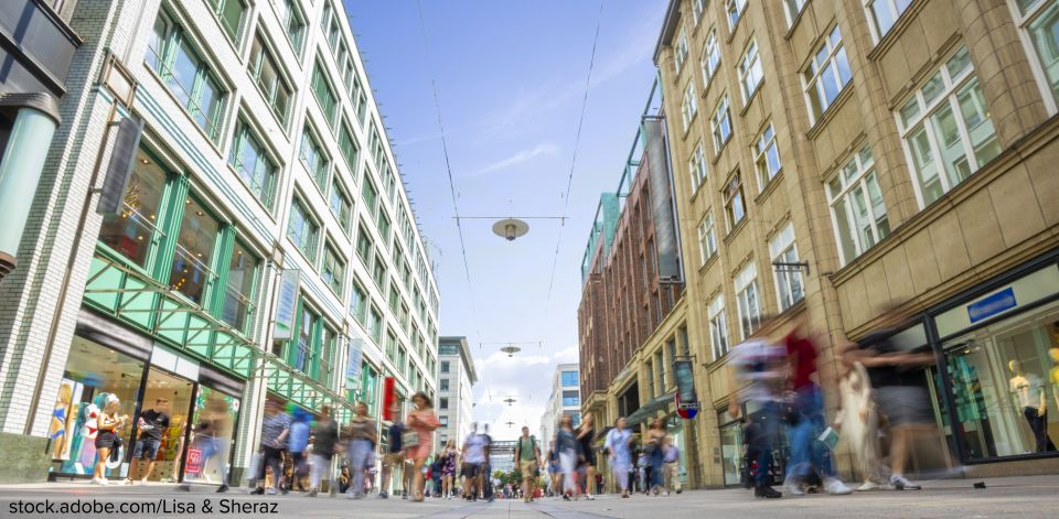 Ein Foto einer Straße in der Hamburger Innenstadt